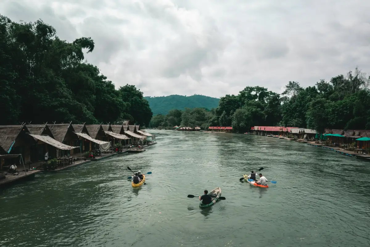 Kayaking on the Nam Lik River